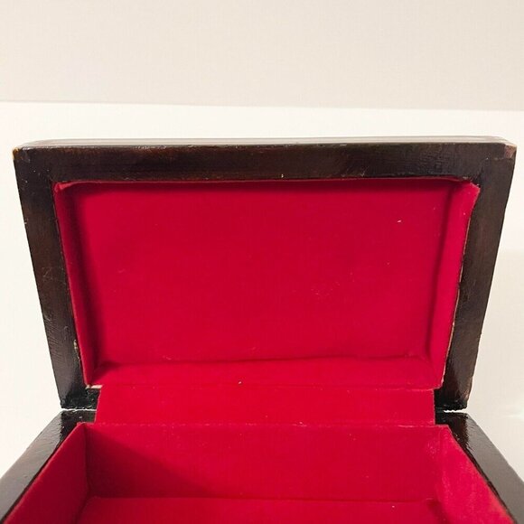 Vintage Wooden Jewelry Box Micro Mosaic Unmarked - Picture 12 of 16